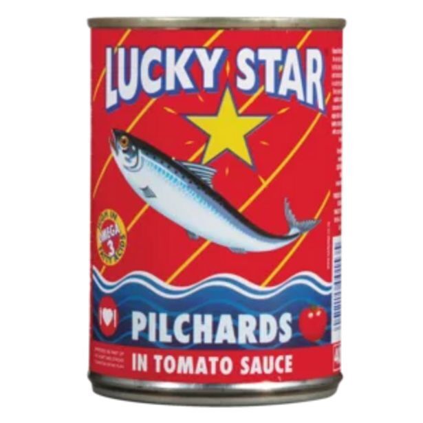 Lucky star pilchards in tomato sauce tin 400g offer at Shoprite