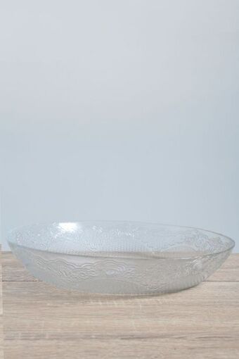 Glass fruit bowl