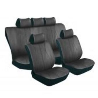 Galaxy 11 piece car seat cover - grey/black