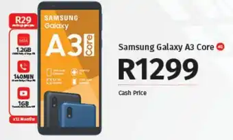 Vodacom Samsung galaxy a3 core offer