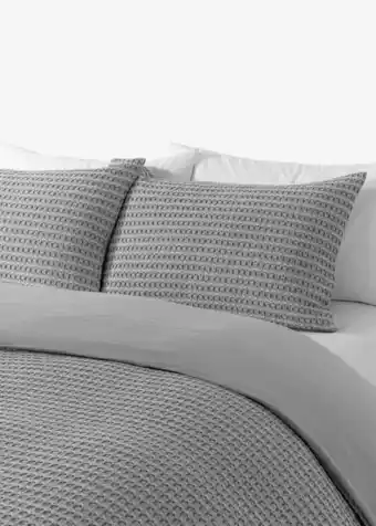 Woolworths Grey melange stitch duvet cover set offer