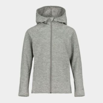 Totalsports Girls ts zip through grey melange hoodie offer