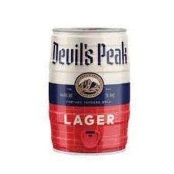 Norman Goodfellows Devils peak lager party 5l keg [liq] offer