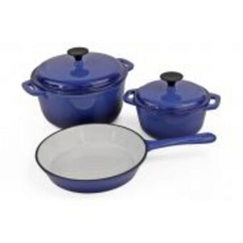 HiFi Corp Fine living 5 piece cast iron set - blue offer