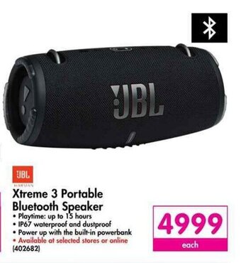 Makro JBL - Xtreme 3 Portable Bluetooth Speaker offer