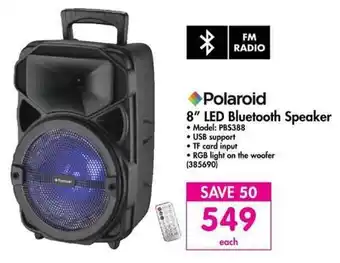Makro Polariod 8" LED Bluetooth Speaker offer