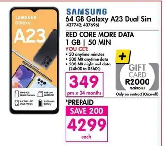 Makro Samsung - 64 GB Galaxy A23 Dual Sim offer