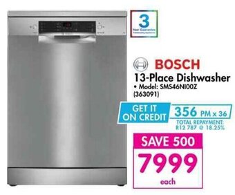 Makro Bosch - 13-Place Dishwasher offer