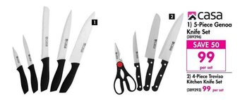 Makro Casa - 5-Piece Genoa Knife Set offer