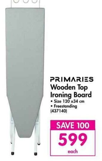 Makro Primaries - Wooden Top Ironing Board offer