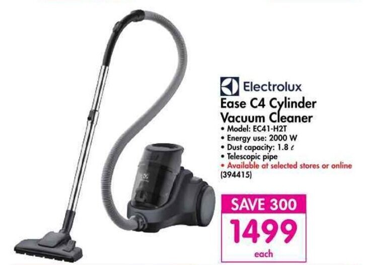 Electrolux Ease C4 Cylinder Vacuum Cleaner offer at Makro
