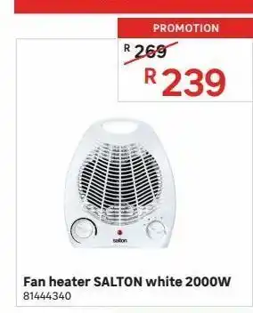 Leroy Merlin Fan heater salton white 2000w offer