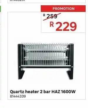 Leroy Merlin Quartz heater 2 bar haz 1600w offer