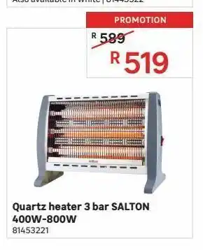 Leroy Merlin Quartz heater 3 bar salton 400w-800w offer