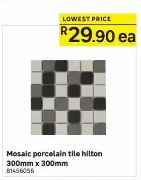 Leroy Merlin Mosaic porcelain tiles hilton 300mm x 300mm offer