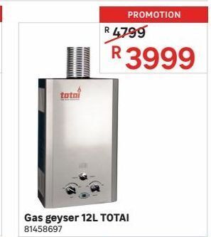 Gas geyser 12l totai offer at Leroy Merlin
