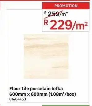 Leroy Merlin Floor tiles porcelain lefka 600mm x 600mm (1.08m2/box) offer
