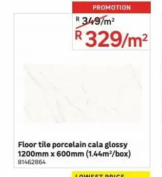 Leroy Merlin Floor tiles porcelain cala glossy 1200mm x 600mm (1.44m2/box) offer