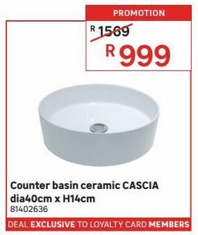 Countertop basin