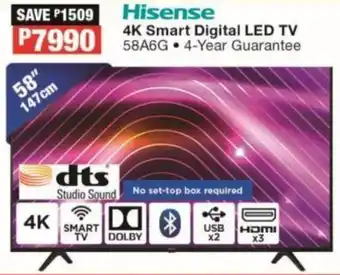 OK Furniture Hisense 4K Smart Digital LED TV 58" 147cm offer