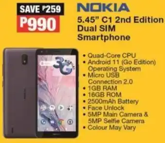 OK Furniture Nokia 5,45" C1 2nd Edition Dual SIM Smartphone offer