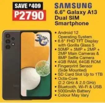 OK Furniture Samsung 6,6" Galaxy A13 Dual SIM Smartphone offer