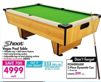 Makro Shoot Vegas Pool Table offer