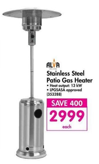 Makro ALVA - Stainless Steel Patio Gas Heater offer