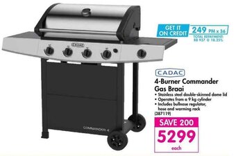 Makro CADAC - 4-Burner Commander Gas Braai offer