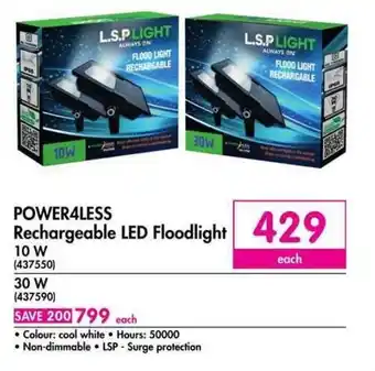 Makro Powerless Rechargeable LED Floodlight offer