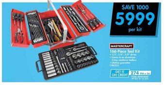 Makro Mastercraft - 166-Piece Tool Kit offer