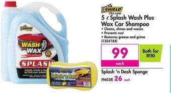 Makro Shield 5L Splash Wash Plus Wax Car Shampoo offer