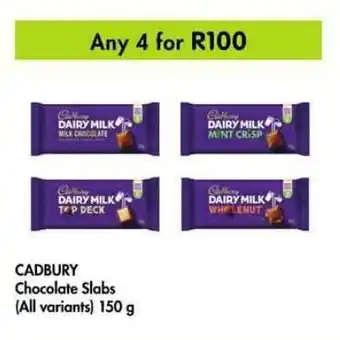 Makro Cadbury Chocolate Slabs 150g offer