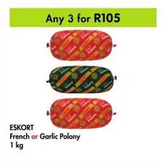 Makro Eskort French or Garlic Polony 1kg offer