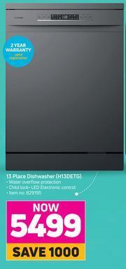 Game Hisense 13 Place Dishwasher H13DETG offer