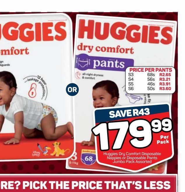 Huggies diapers offer at Pick n Pay Hypermarket