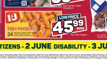 Pick n Pay Hypermarket I&j fish fingers offer