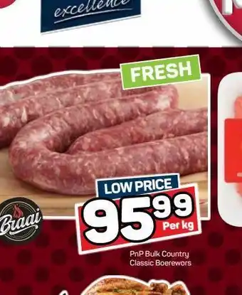 Pick n Pay Hypermarket Pnp boerewors offer