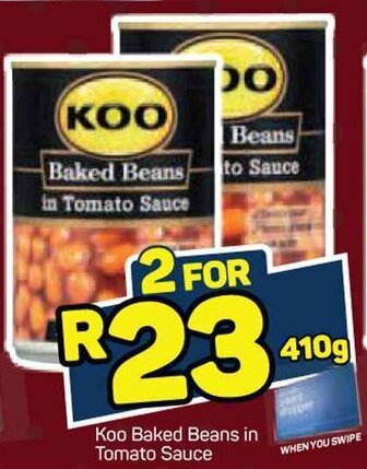 Pick n Pay Koo Baked Beans in Tomato Sauce 410g offer