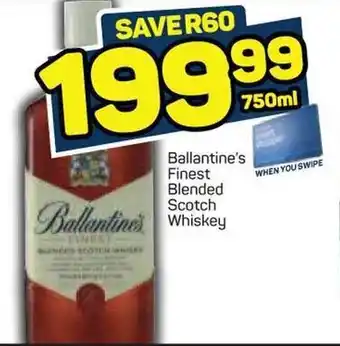 Pick n Pay Ballantine's Finest Blended Scotch Whiskey 750ml offer