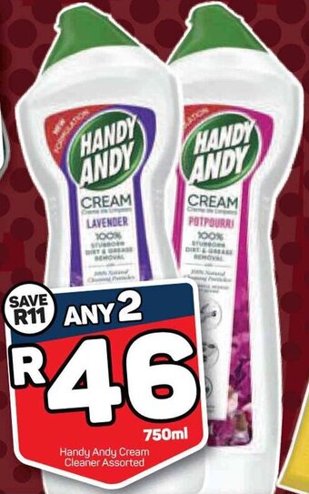 Pick n Pay Handy Andy Cream Cleaner Assorted 750ml offer