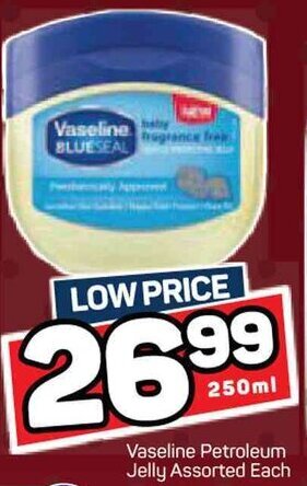 Pick n Pay Vaseline Petroleum Jelly Assorted 250ml offer