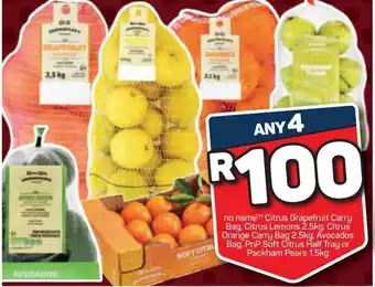Pick n Pay no name Citrus Grapefruit Carry Bag, Citrus Lemons 2,5kg, Citrus Orange Carry Bag 2,5kg, Avocados Bag offer