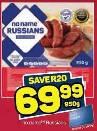 Pick n Pay no name Russians 950g offer