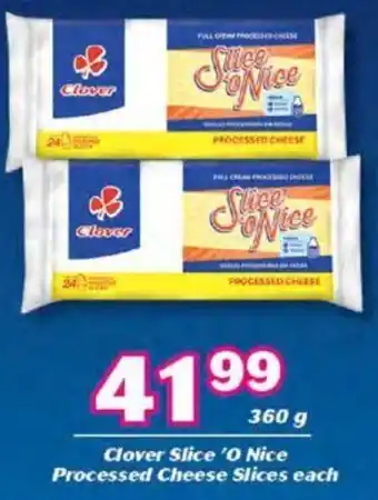 Cambridge Food Clover Slice 'O Nice Processed Cheese Slices 360g offer