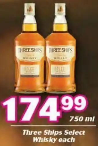 Cambridge Food Three Ships Select Whisky 750ml offer