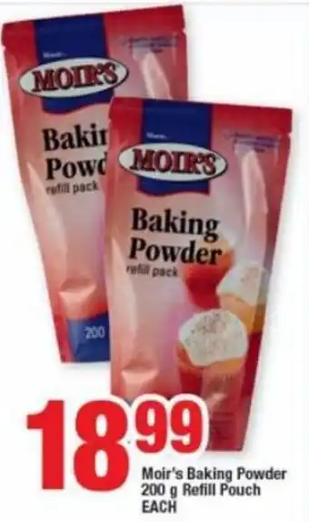 OK Foods Moir's Baking Powder 200g Refill Pouch offer