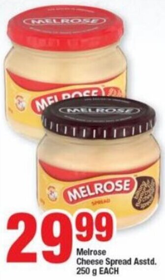 OK Foods Melrose Cheese Spread Asstd. 250g offer