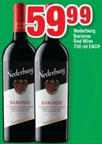 OK Foods Nederburg Baronne Red Wine 750ml offer
