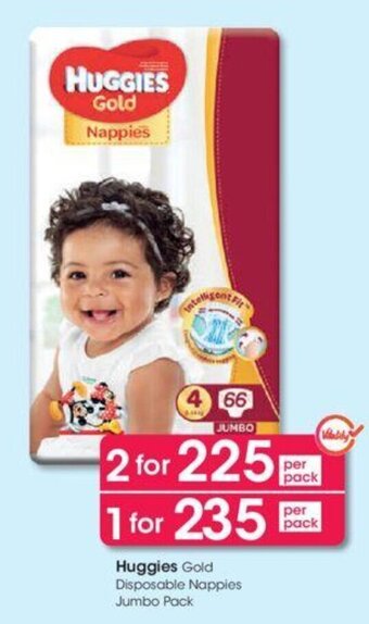 Clicks Huggies Gold Disposable Nappies Jumbo Pack offer